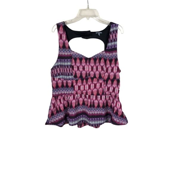 Charlotte Russe Tops - Charlotte Russe Pink and Purple Tank Top with Cutout Peplum